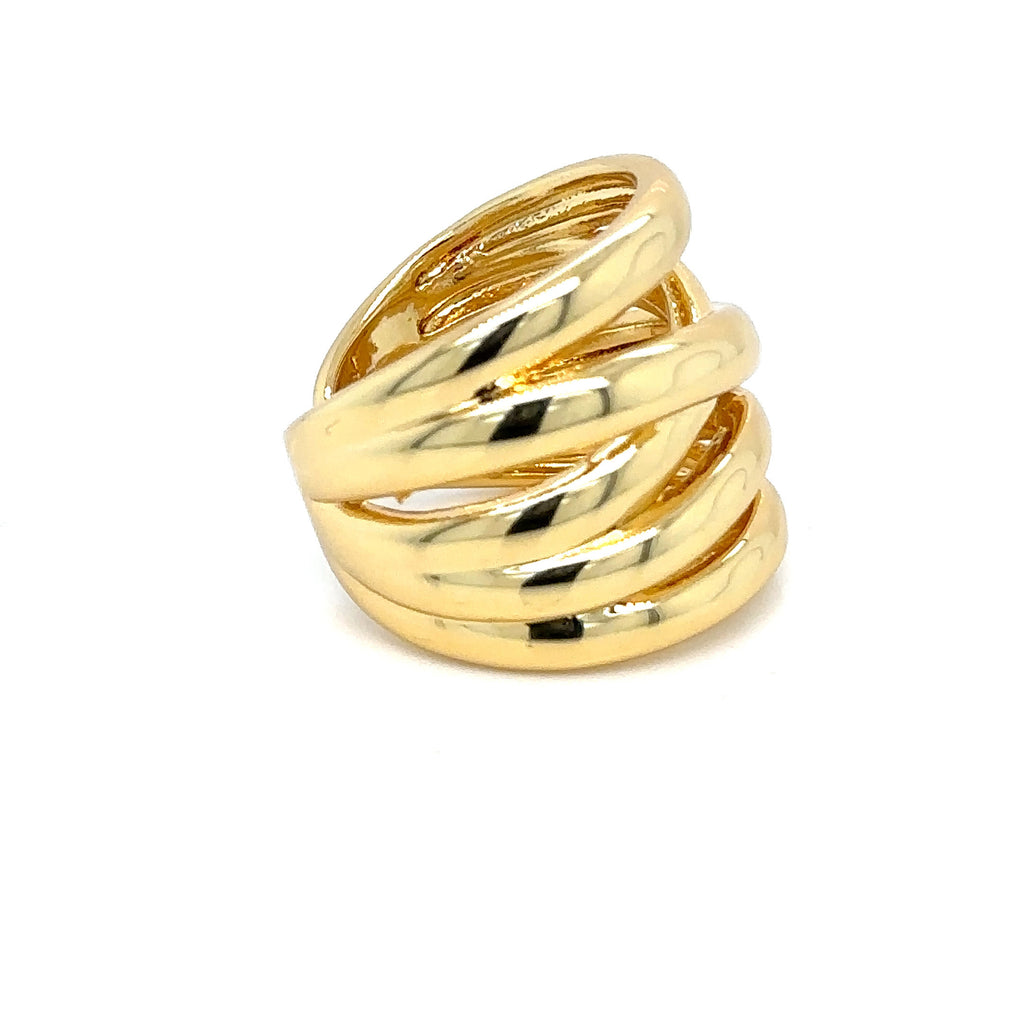 Elegant Multi-Band Gold-Plated Ring image 4