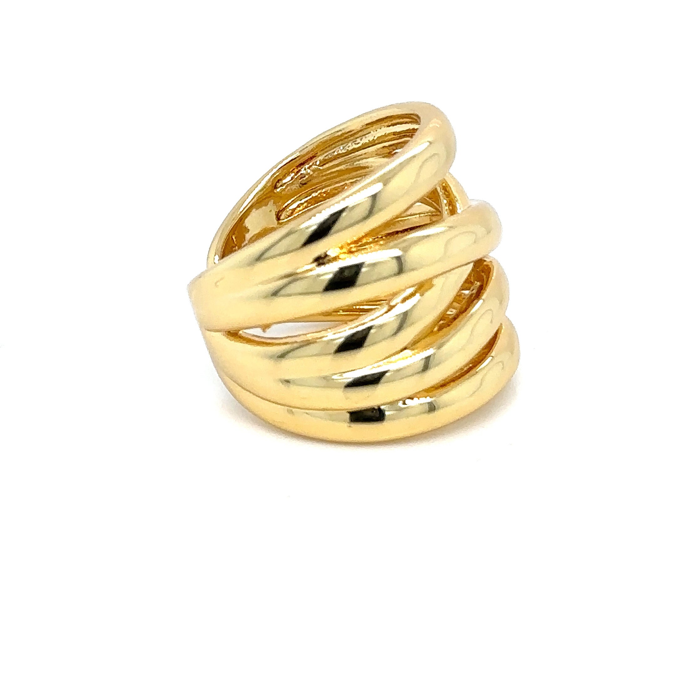 Elegant Multi-Band Gold-Plated Ring image 4