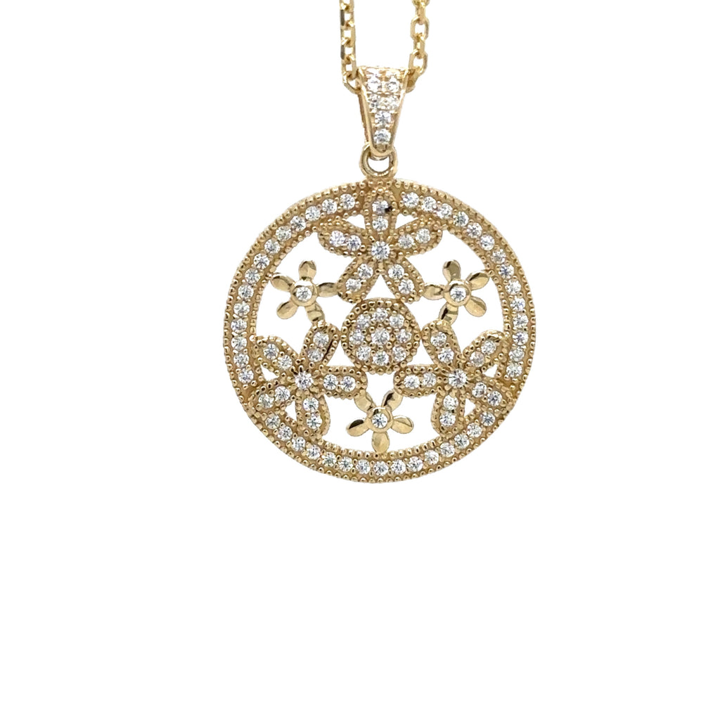 14 K Real Gold Women’s Medallion Pendant image 0