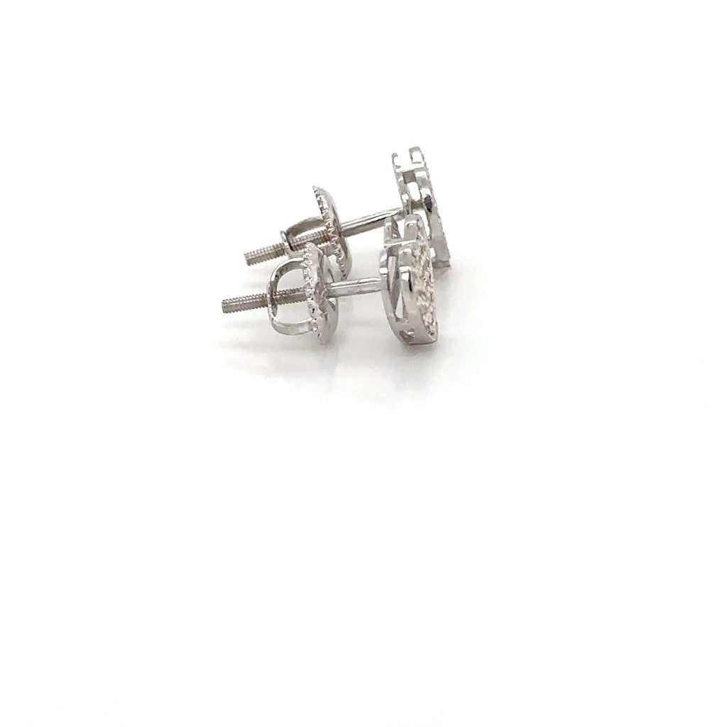 14k Gold 0,34Ct Diamond Earrings, Real Diamond Earrings,14K Solid Gold Heart Ear image 4