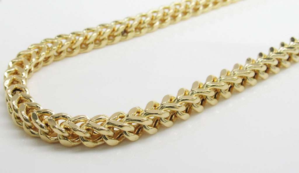 Franco Chain Necklace in Real 14K Hollow Gold image 5