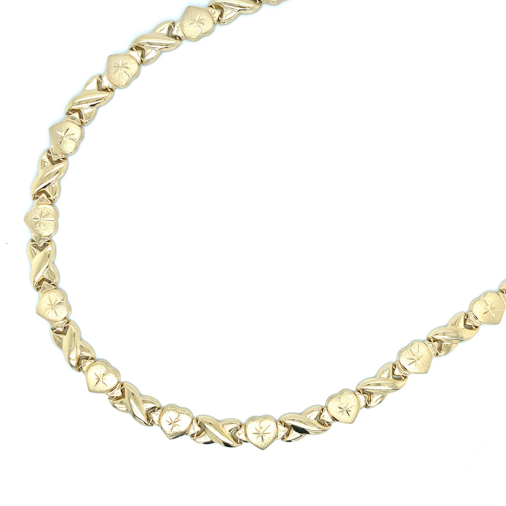 Women's XO Hugs and Kisses Necklace in 14K Real Gold image 0