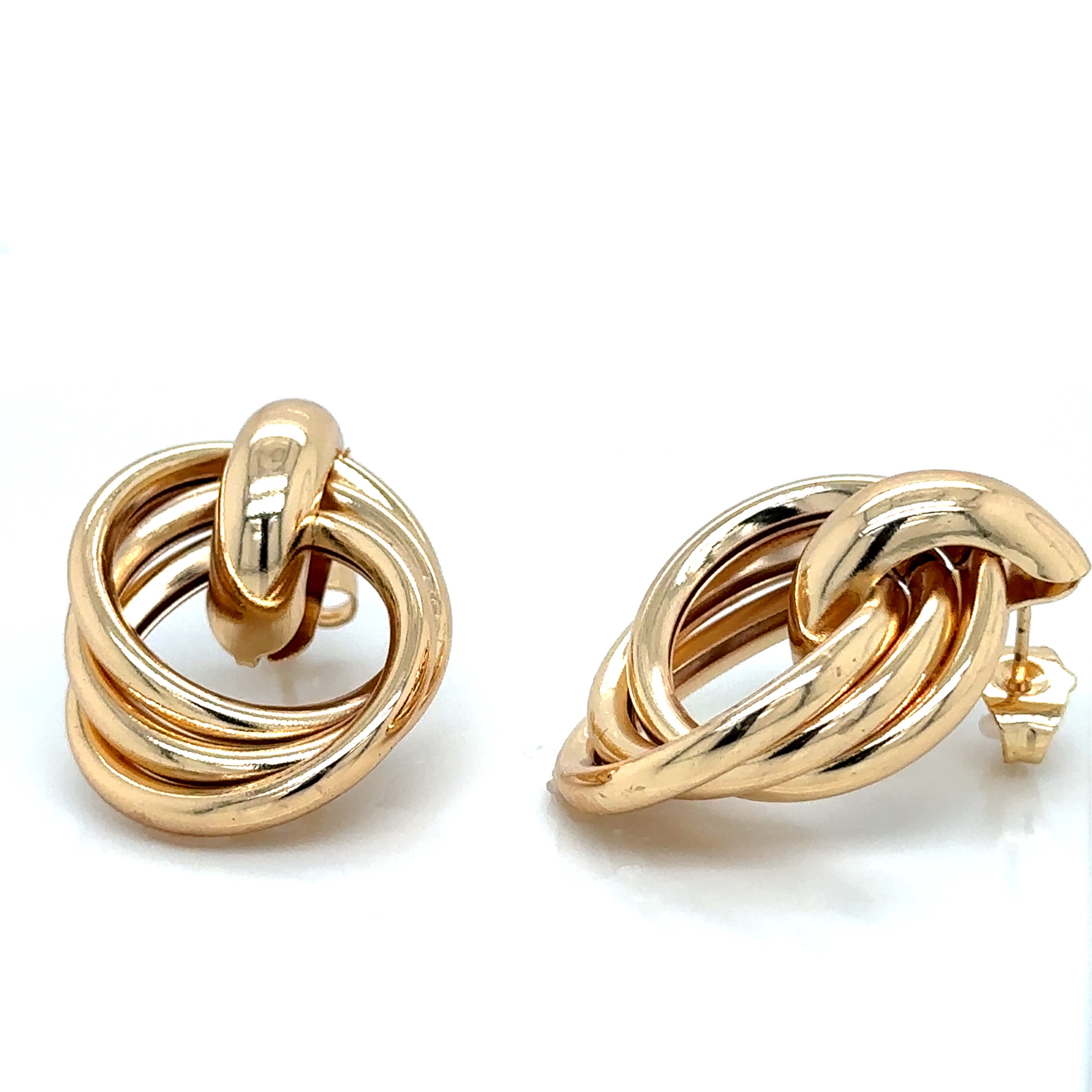 Modern Knot Gold Plated Stud Earrings image 2