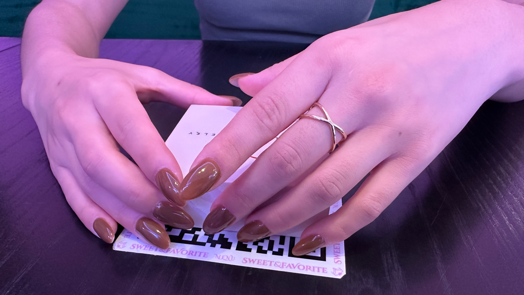 14K Solid Gold X Ring – Minimalist Crossover Band, Dainty Criss Cross Ring, Ever image 4