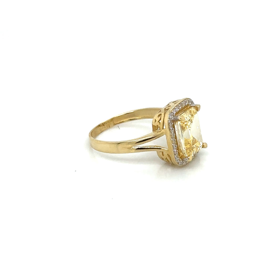 14K Real Gold Women's Ring with Cubic Zirconia image 1