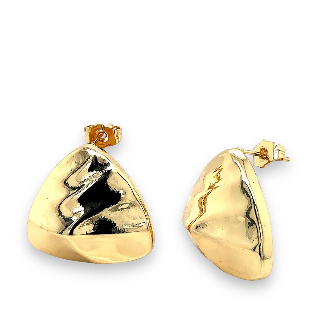 Modern Abstract Gold-Plated Triangle Earrings image 1