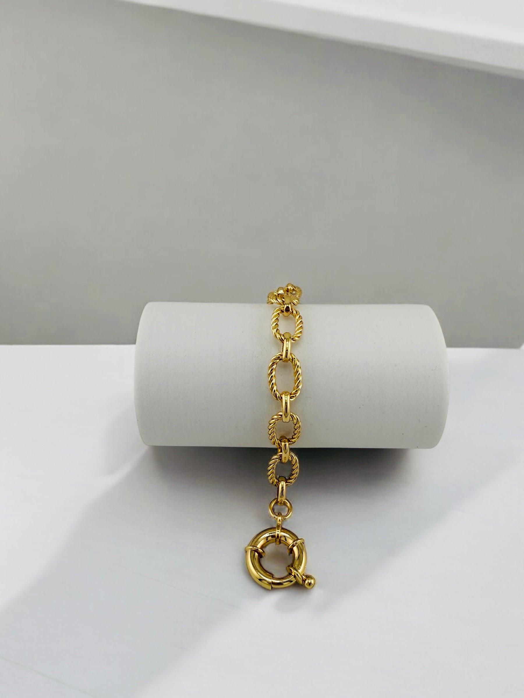 Aurora Gold-Plated Rope Link Bracelet image 2