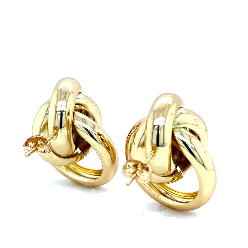 Bold Gold-Plated Double Circle Knot Earrings image 4
