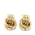 Bold Gold-Plated Multi-Knot Earrings image 0