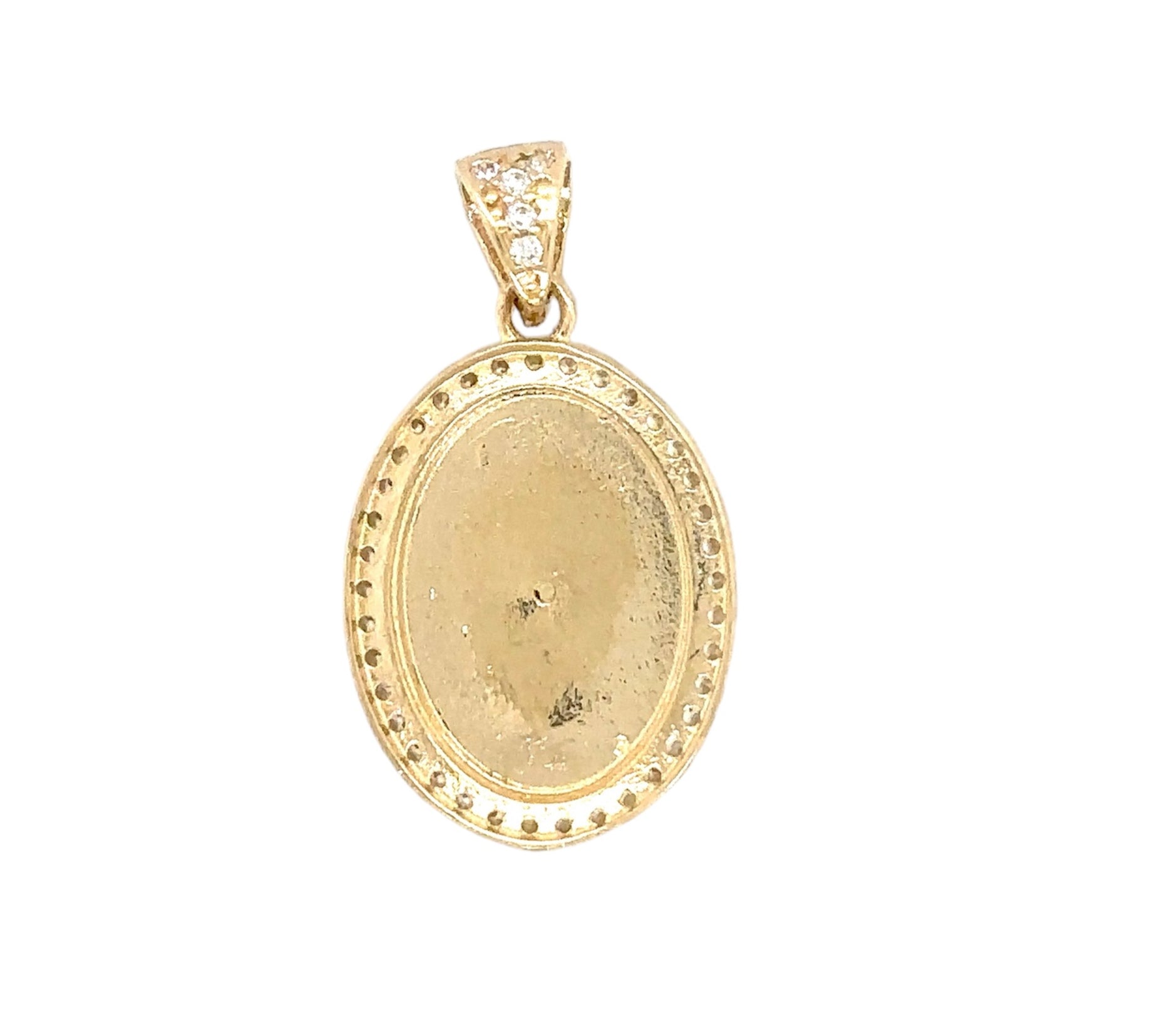 14K Real Gold Cross Pendant - Gold Crucifix Pendant- 14K Gold Medallion Cross Pe image 4