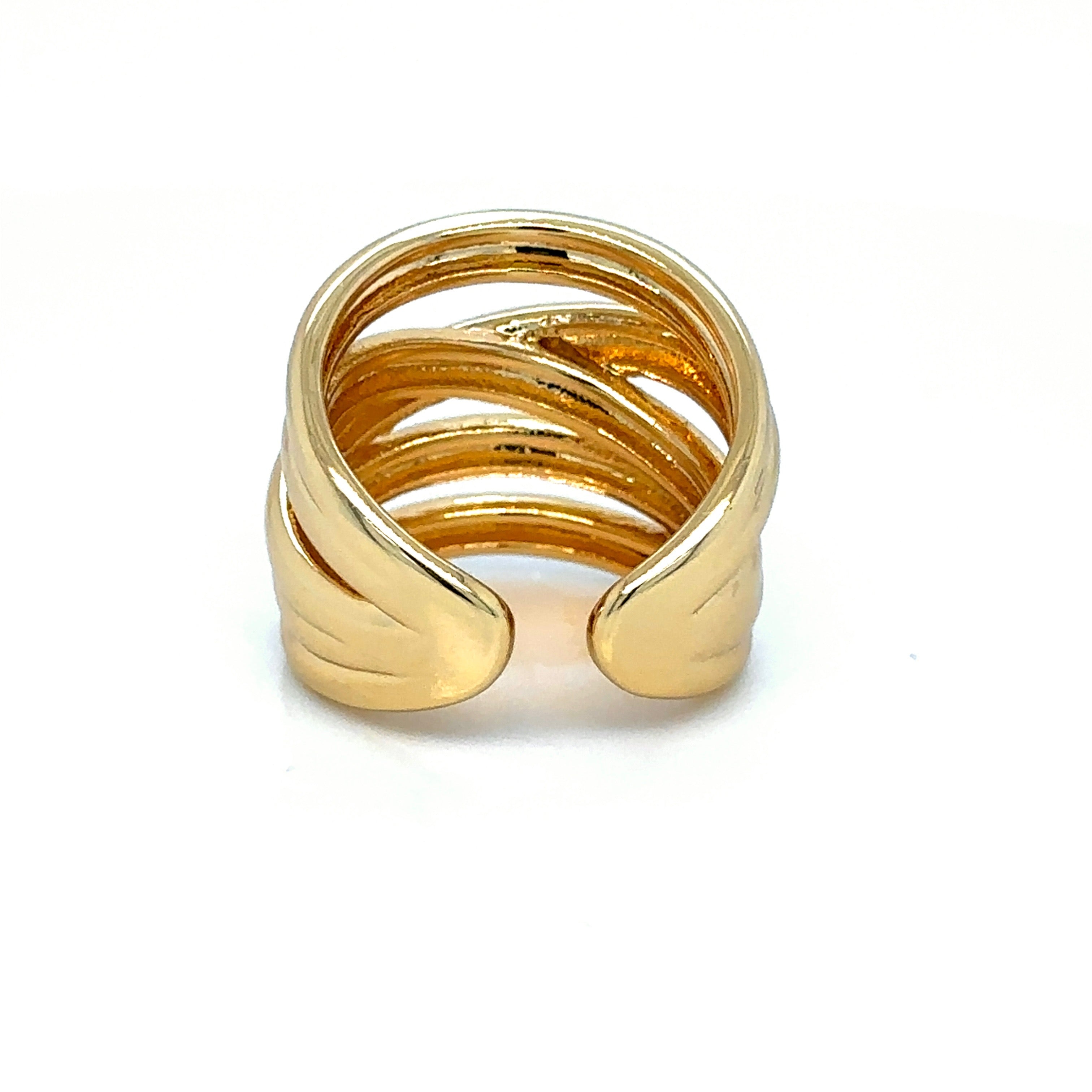 Elegant Multi-Band Gold-Plated Ring image 6
