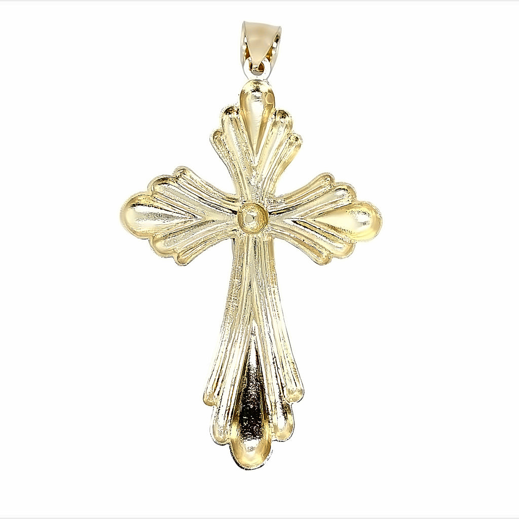 14K Real Gold Crucifix Pendant image 1