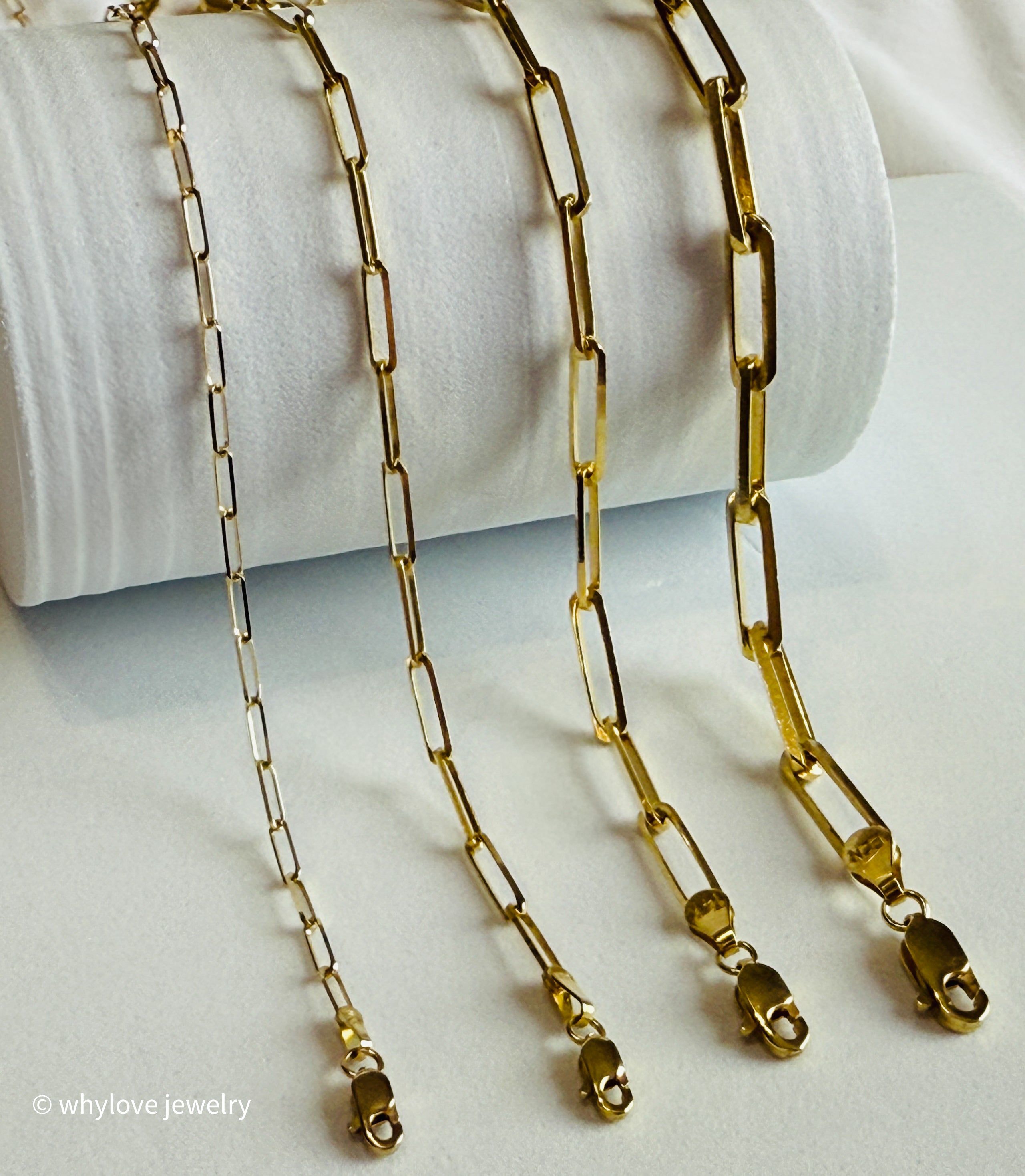 14K Solid Paperclip Chain Necklace image 0
