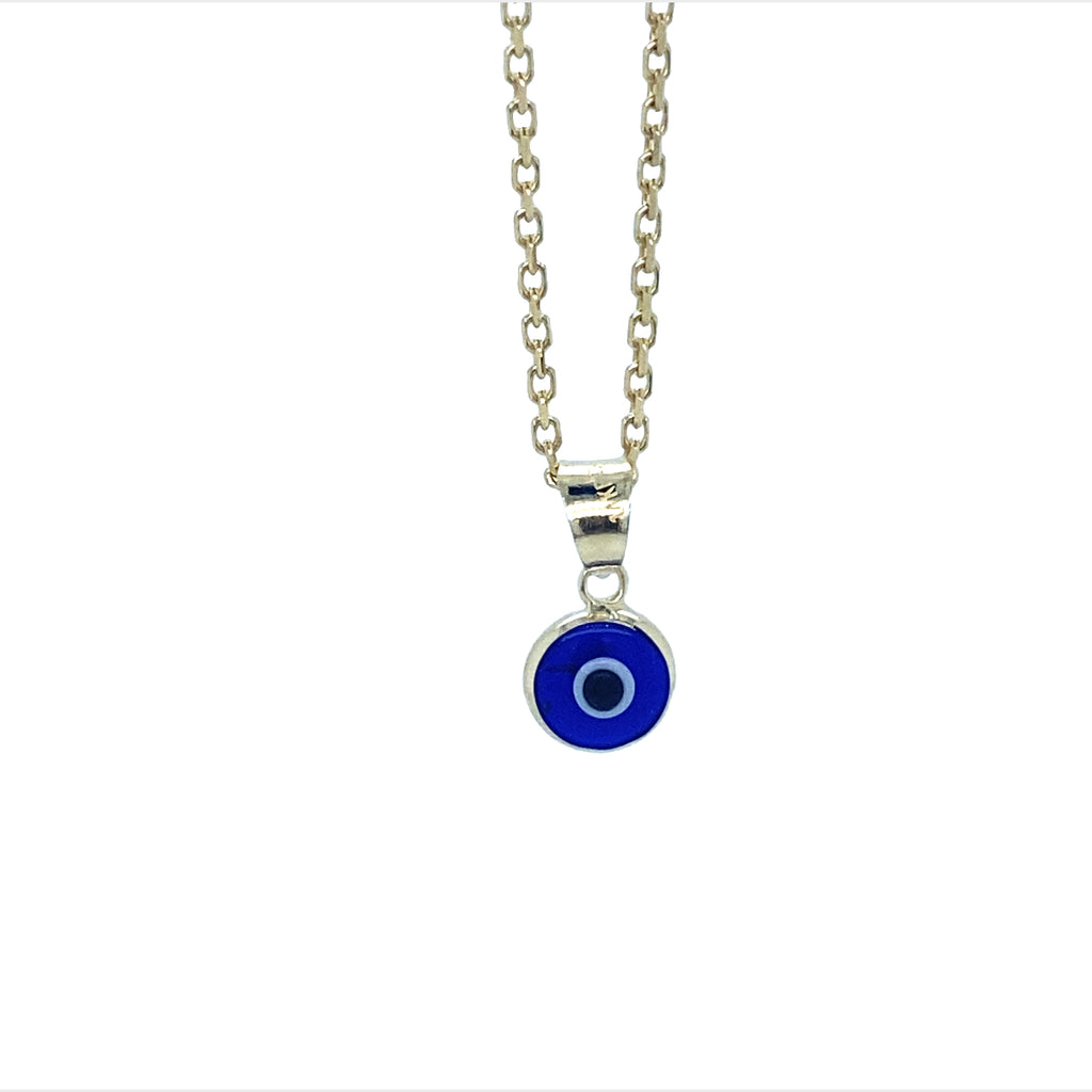 14 K Real Yellow Gold Evil Eye Pendants image 2