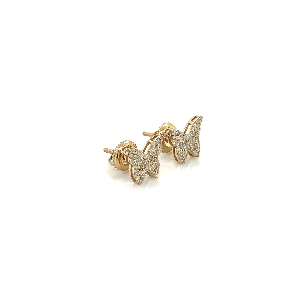 14k Gold 0,44Ct Diamond Earrings, Real Diamond Earrings,14K Solid Gold b image 2