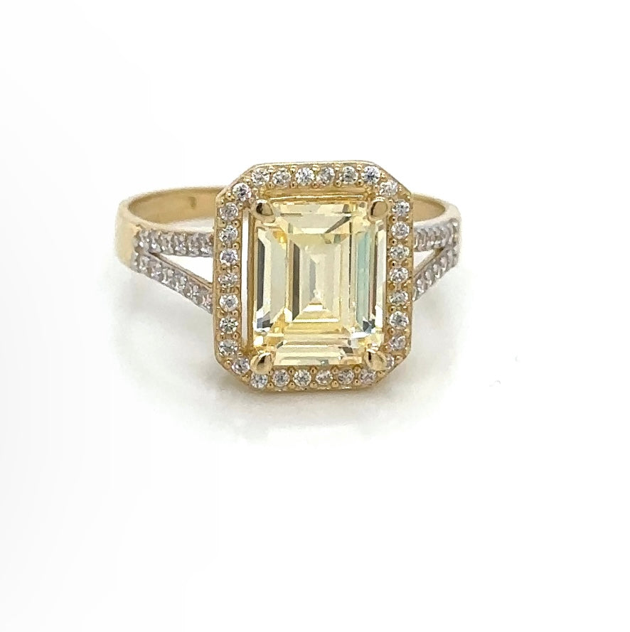 14K Real Gold Women's Ring with Cubic Zirconia image 0