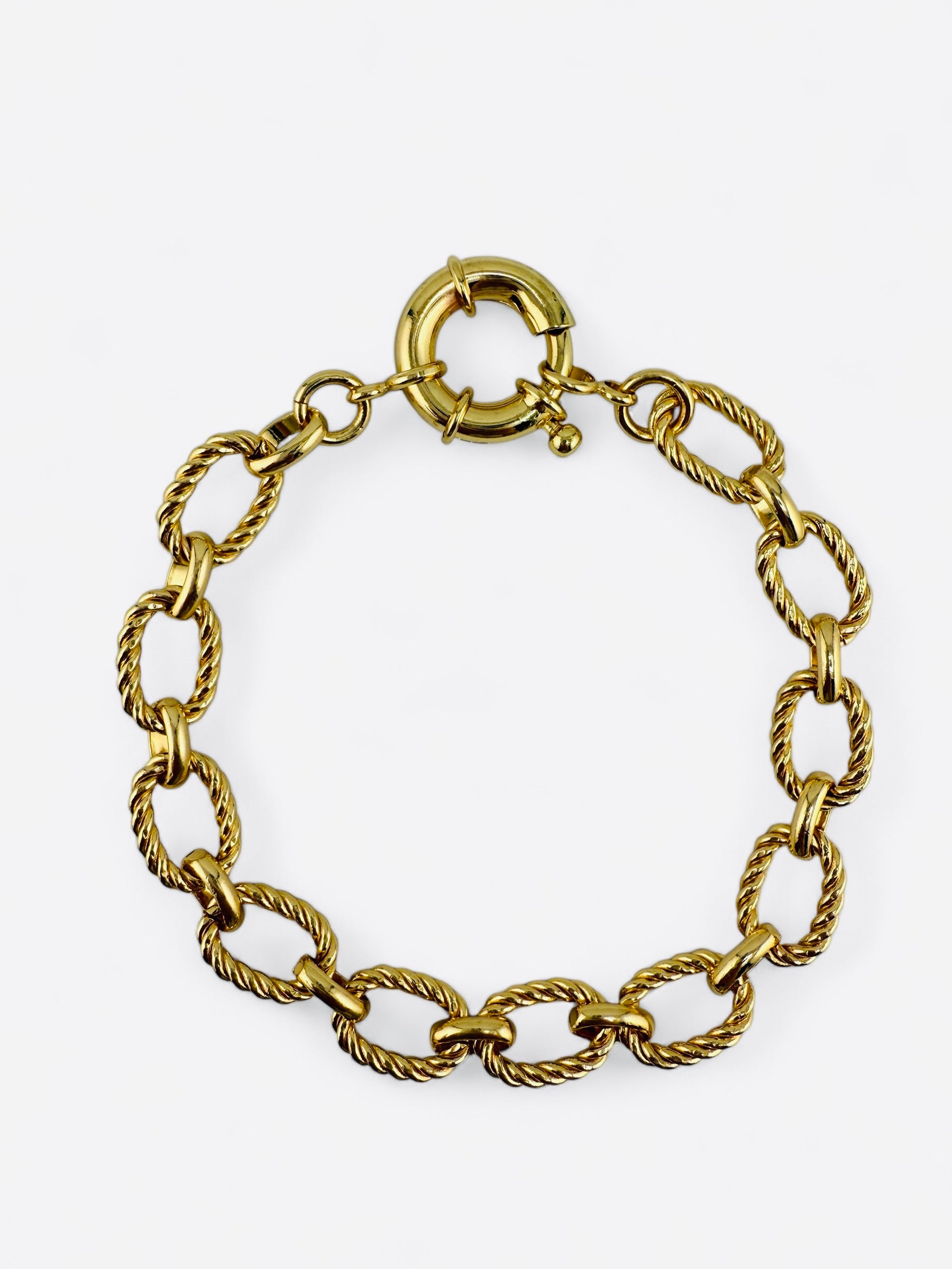 Aurora Gold-Plated Rope Link Bracelet image 1