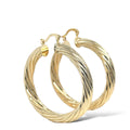 Classic Twisted Gold-Plated Hoop Earrings image 0