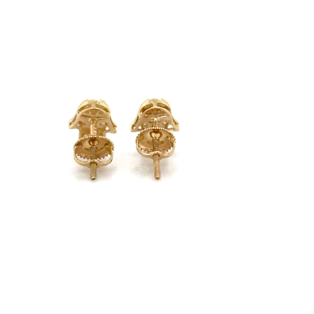 14k Solid Gold 0,30Ct Diamond Earrings,14K Hamsa Hand Earrings,Solid Gold Dainty image 5
