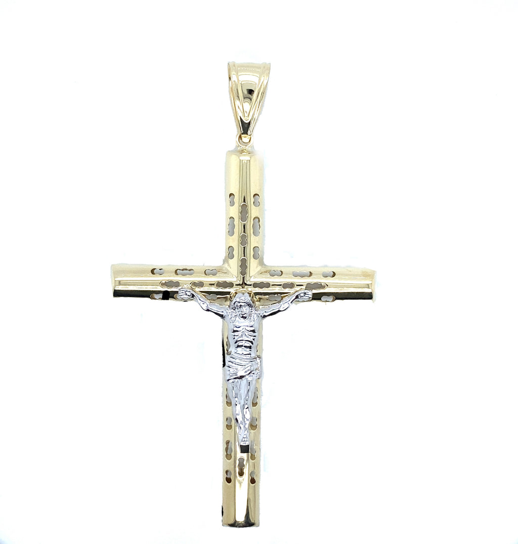 14K Real Gold Crucifix Pendant image 0