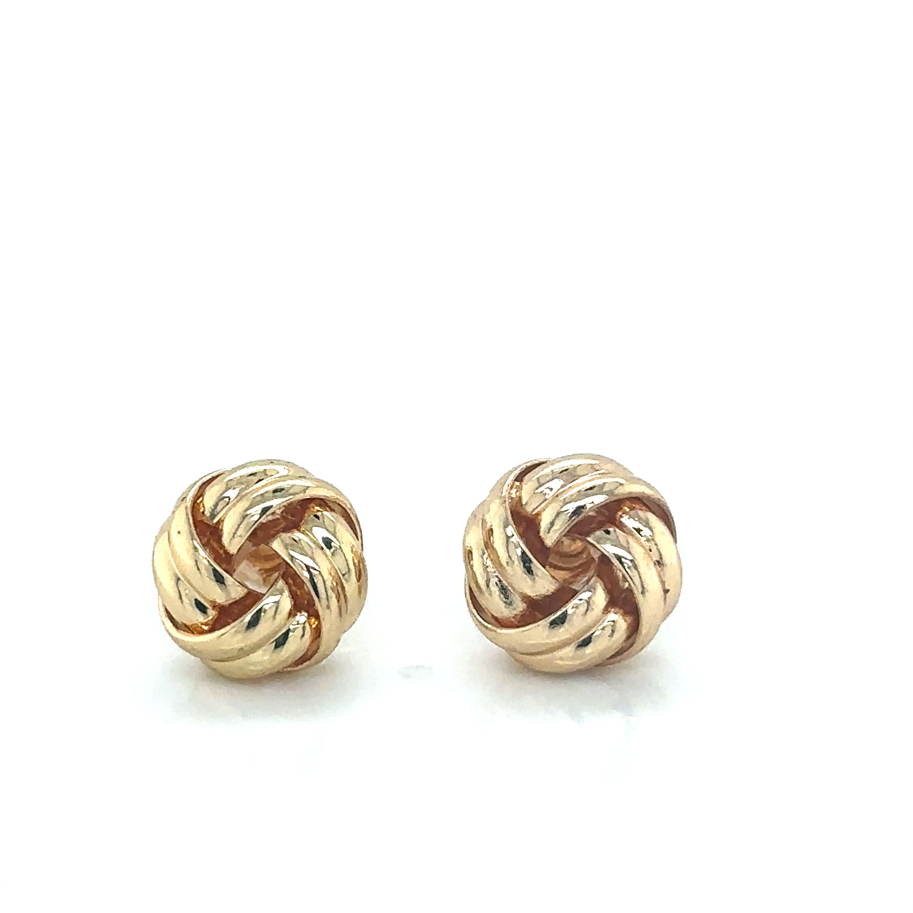 Classic Gold-Plated Love Knot Stud Earrings image 0
