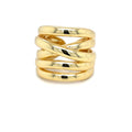 Elegant Multi-Band Gold-Plated Ring image 0