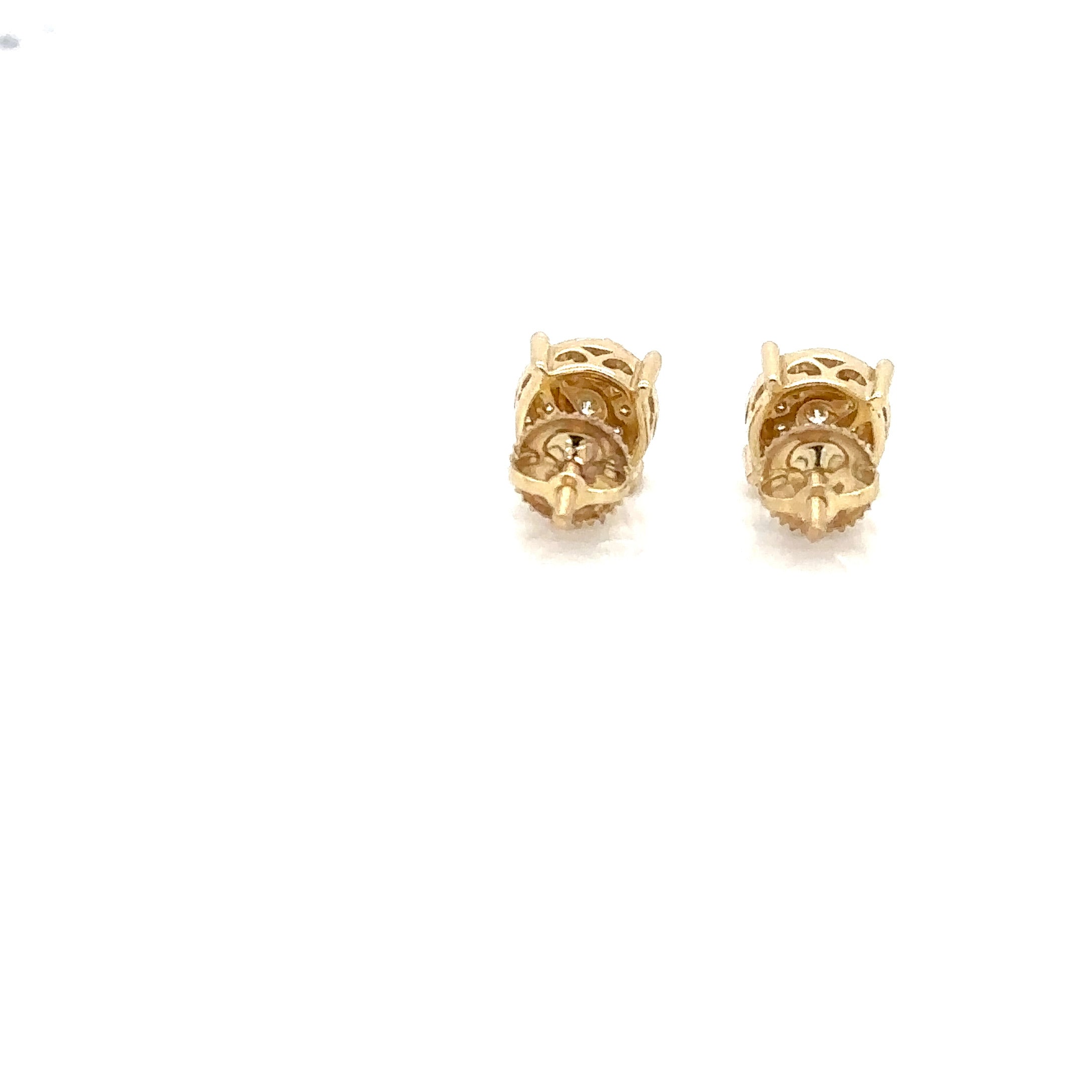 14k Gold 0,42Ct Diamond Earrings, Real Diamond Earrings,14K Solid Gold Round Stu image 4