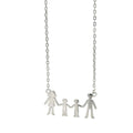 Sterling Silver Family Necklace-Mom Dad & Kids Pendant image 0