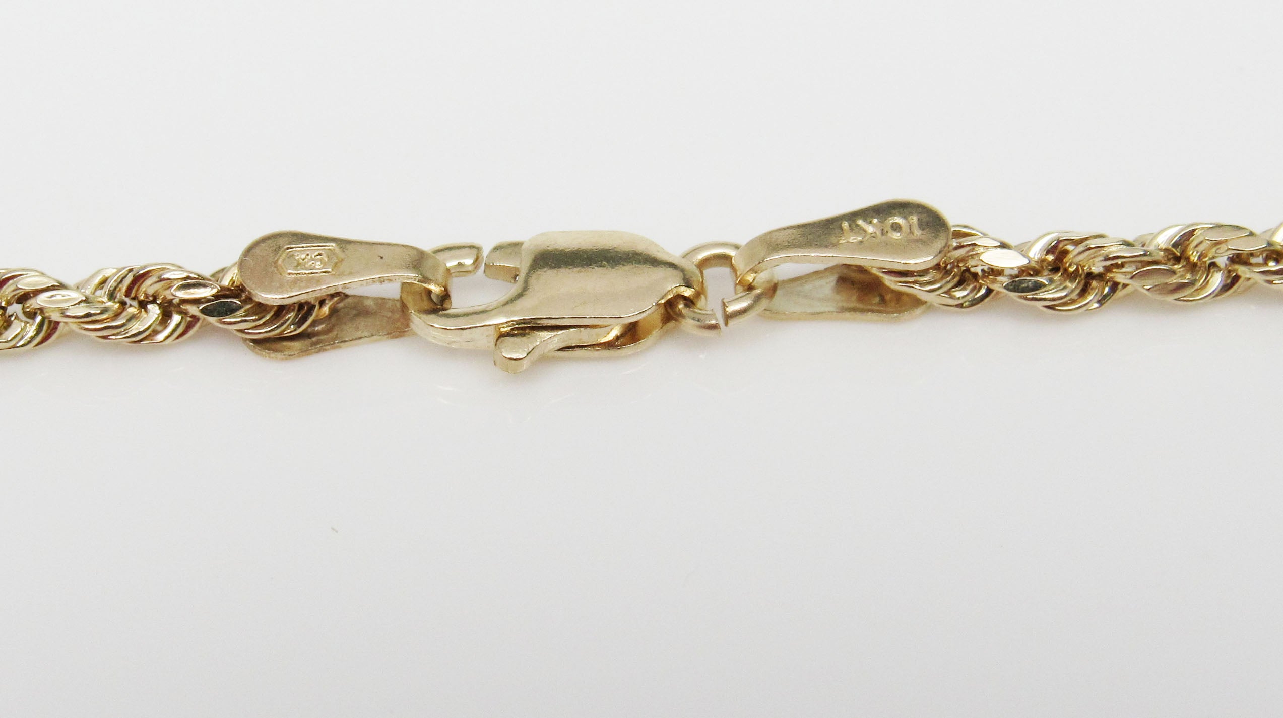 Rope Chain Necklace Real 14K Yellow Gold All Sizes -Hollow image 2