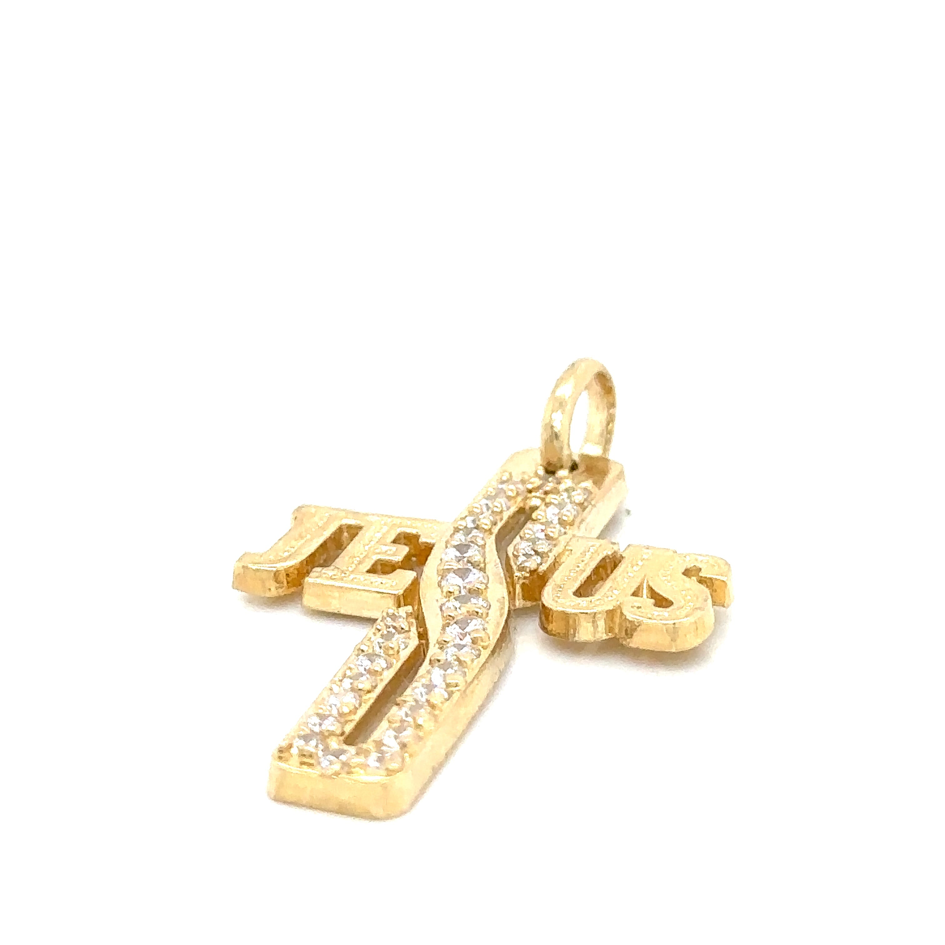 14K Real Gold Cross Pendant, Gold Crucifix Pendant, Unisex Crucifix Pendant image 1