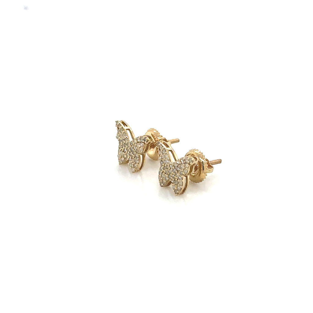 14k Gold 0,44Ct Diamond Earrings, Real Diamond Earrings,14K Solid Gold b image 1