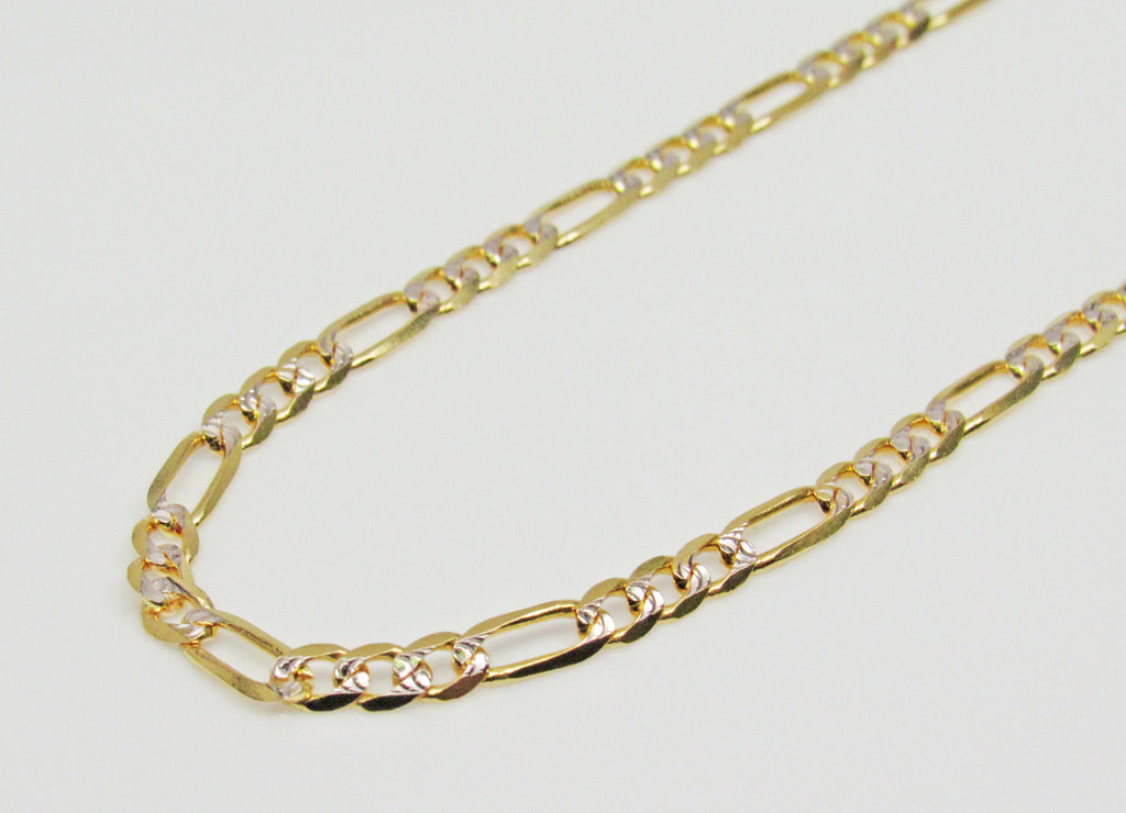 Figaro Chain 14K Solid Gold image 1