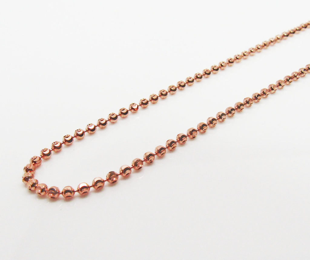 14K Moon Cut Chain in Rose Gold image 1