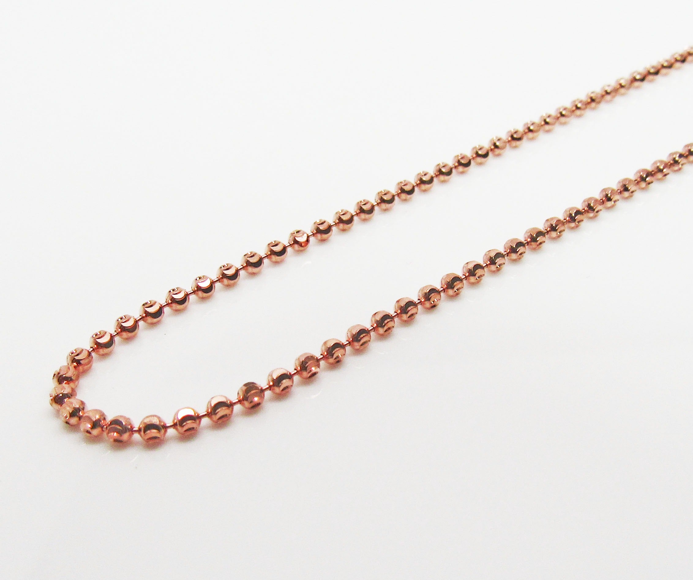 14K Moon Cut Chain in Rose Gold image 1