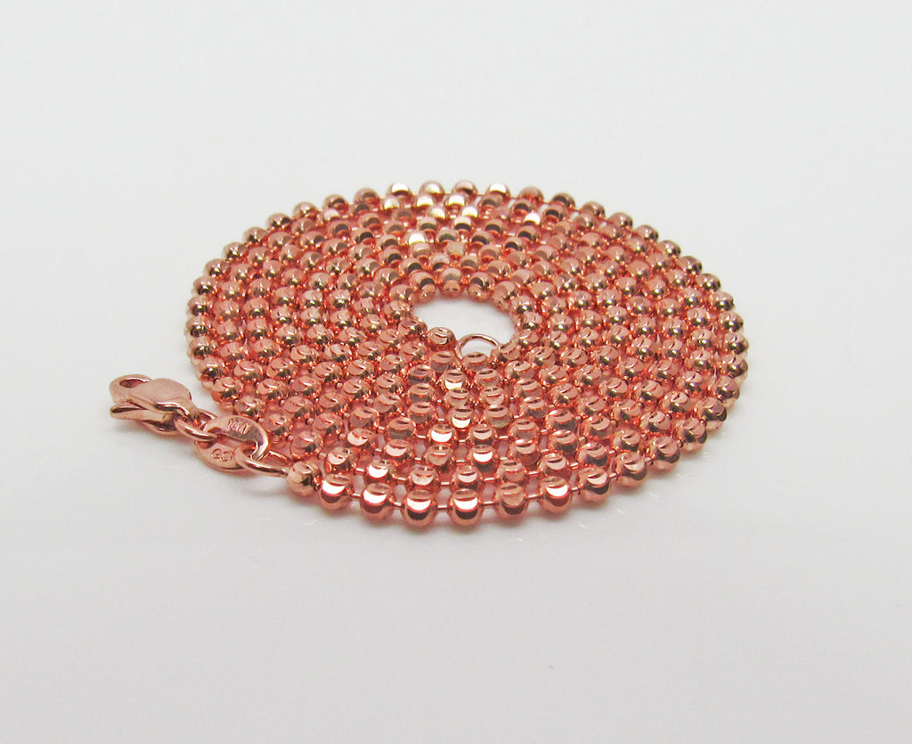 14K Moon Cut Chain in Rose Gold image 3