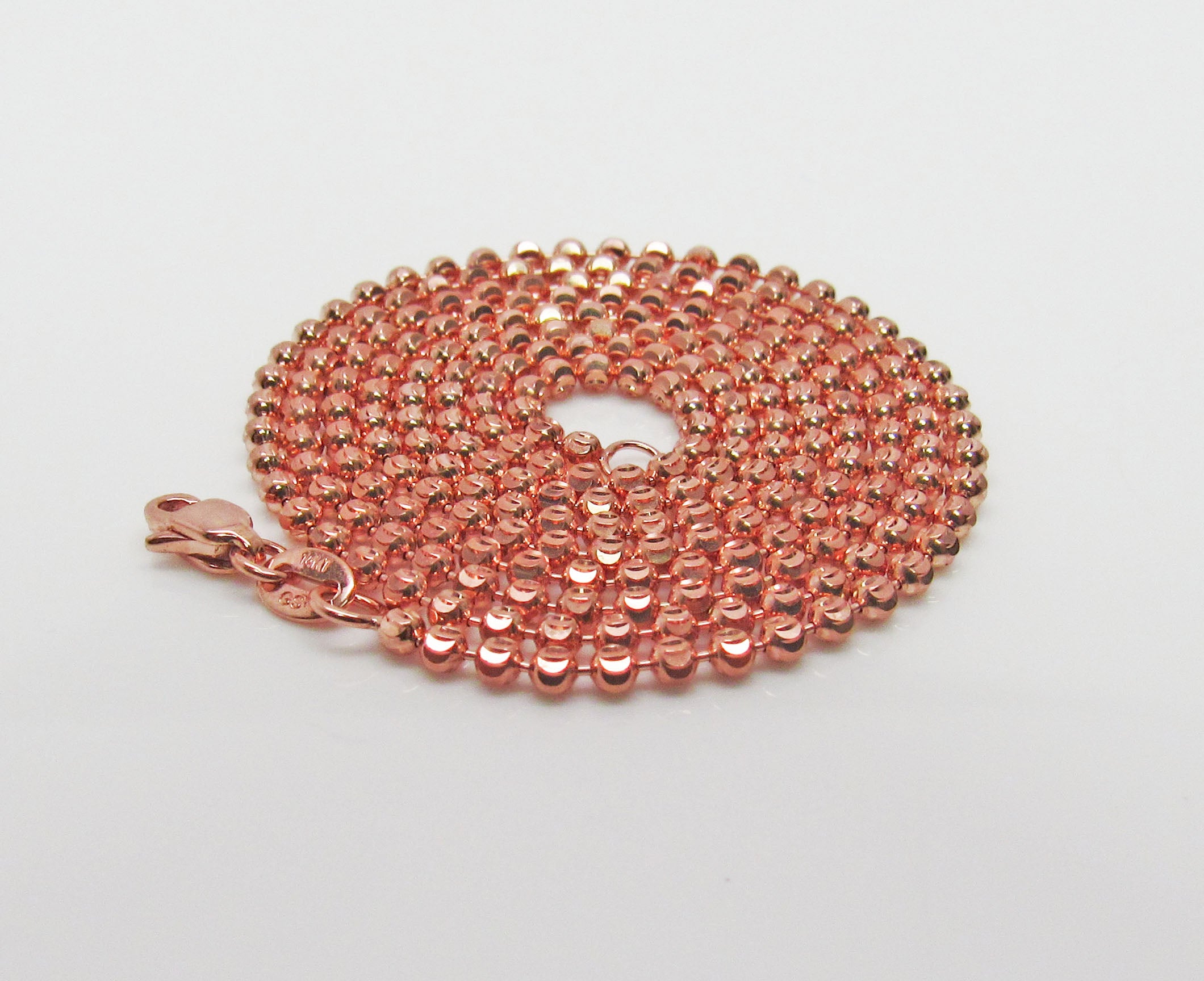 14K Moon Cut Chain in Rose Gold image 3