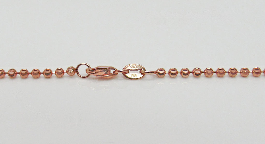 14K Moon Cut Chain in Rose Gold image 4