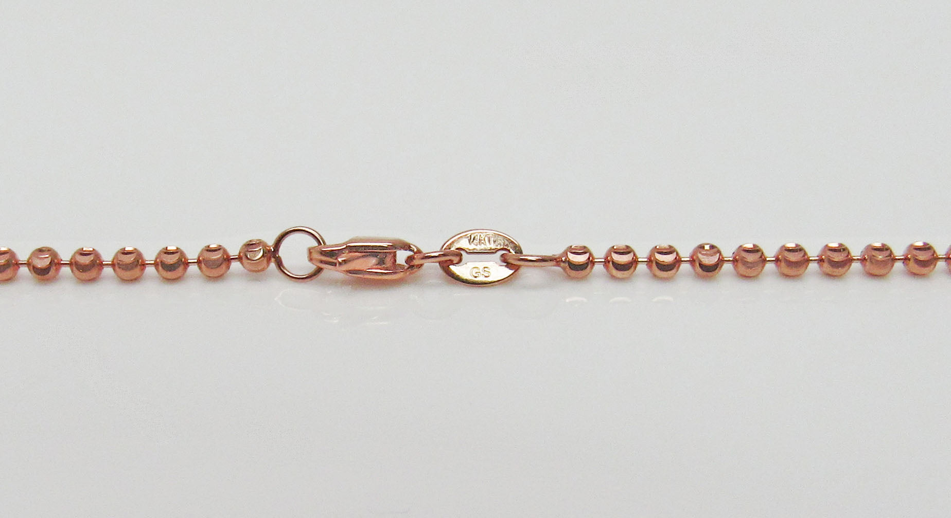 14K Moon Cut Chain in Rose Gold image 4