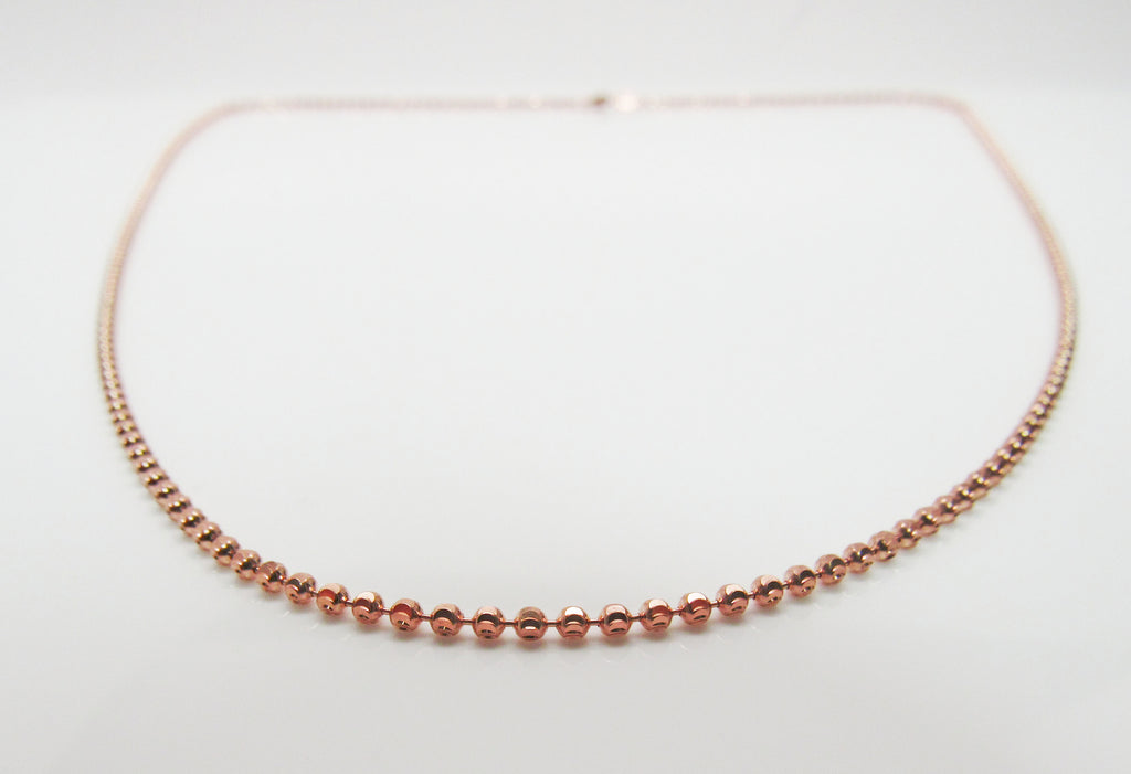 14K Moon Cut Chain in Rose Gold image 2