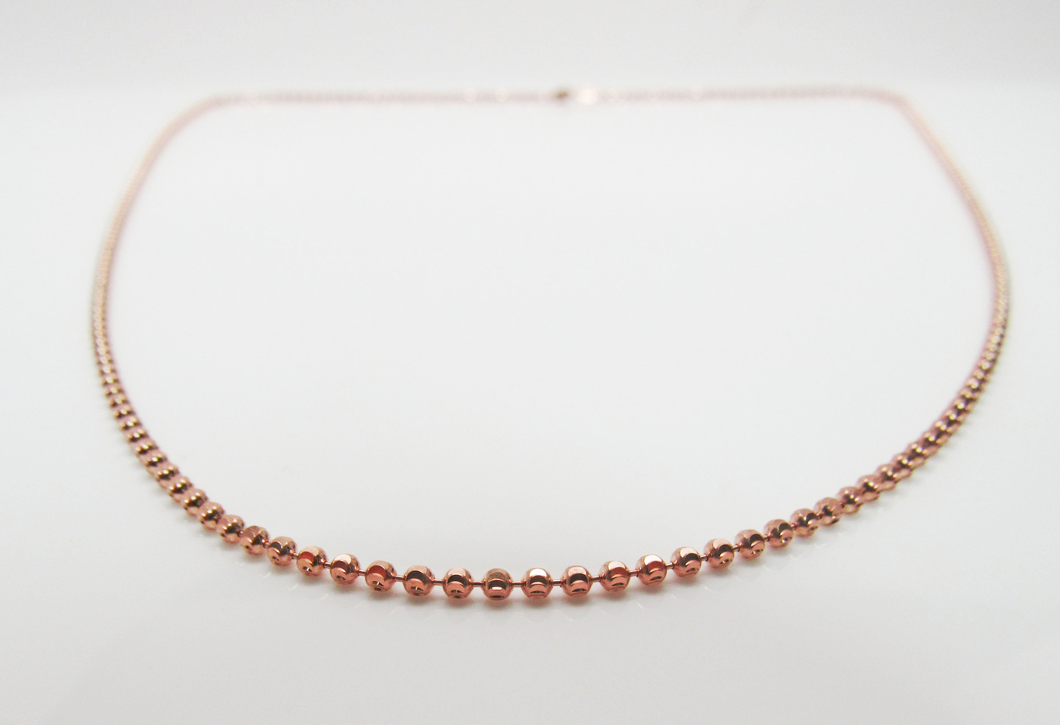 14K Moon Cut Chain in Rose Gold image 2