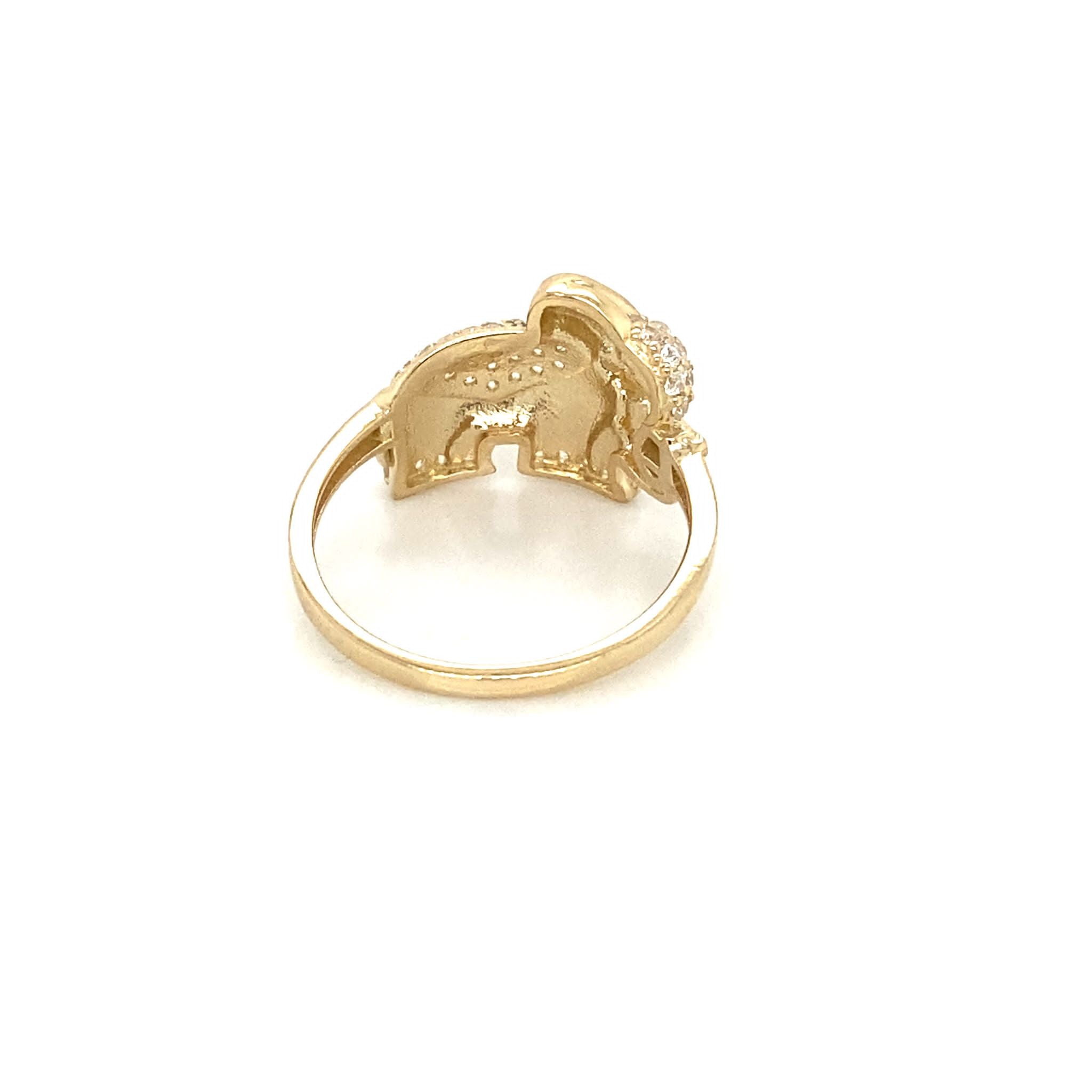 14K Gold Elephant Ring image 3