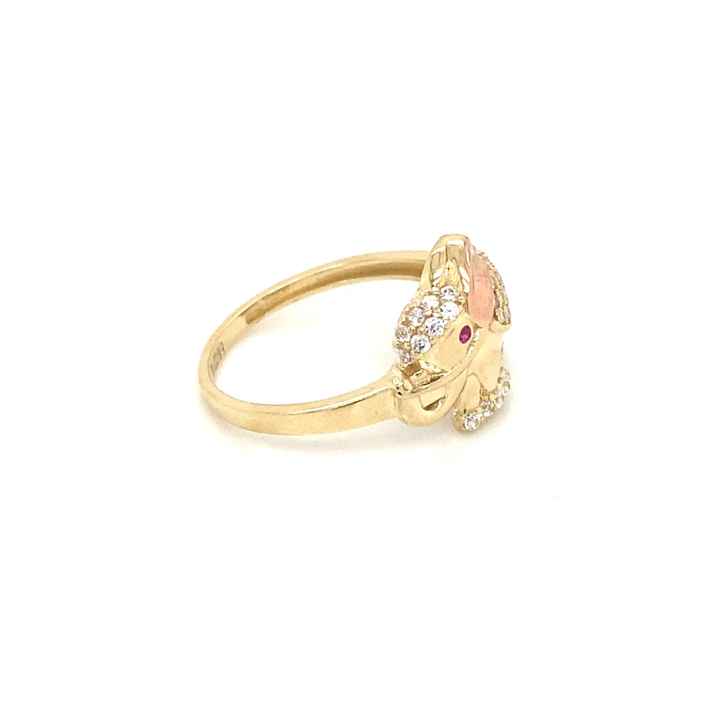 14K Gold Elephant Ring image 2