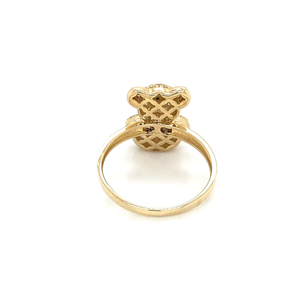14K Gold Medium  Teddy Bear Ring image 4