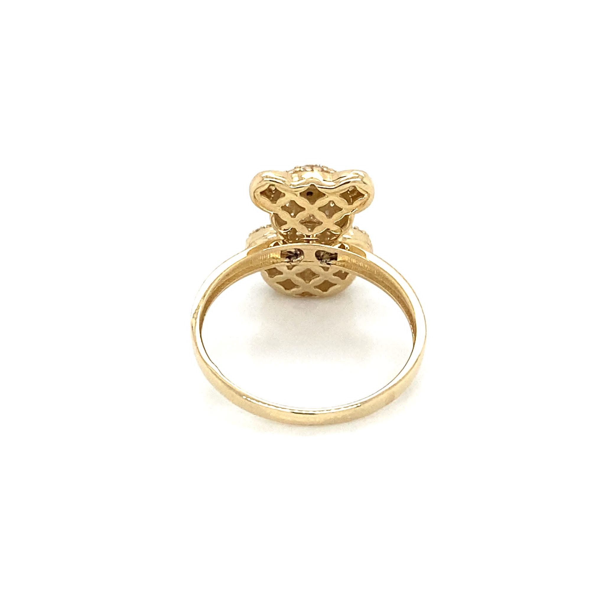 14K Gold Medium  Teddy Bear Ring image 4