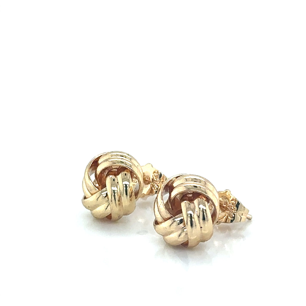 Classic Gold-Plated Love Knot Stud Earrings image 1