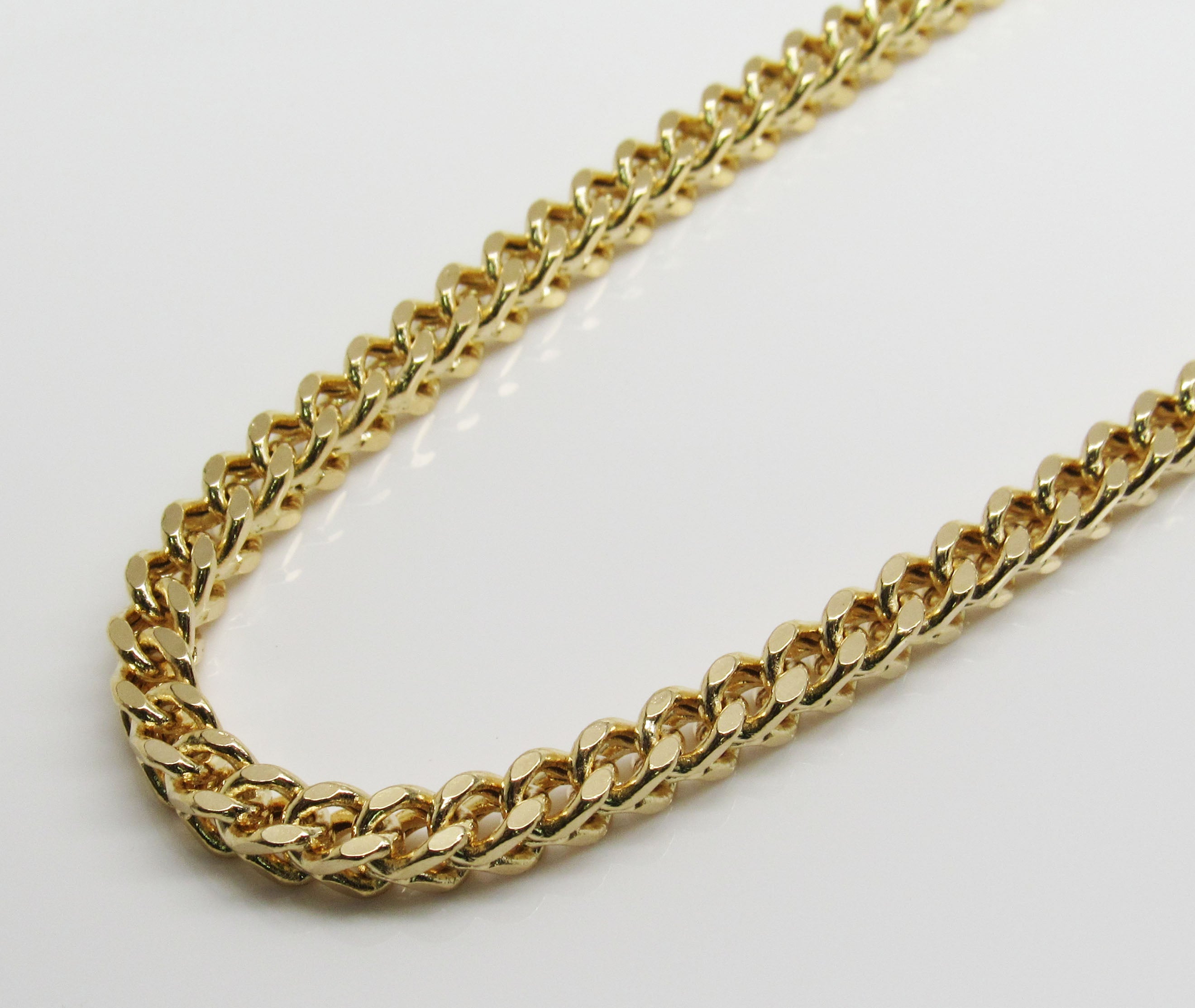 Franco Chain Necklace in Real 14K Hollow Gold image 0