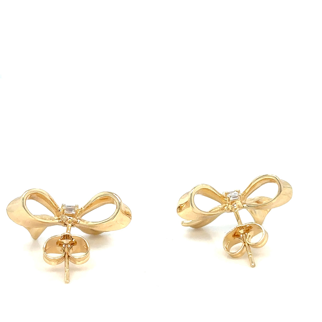 Delicate Gold-Plated Bow Necklace & Earring Set image 3