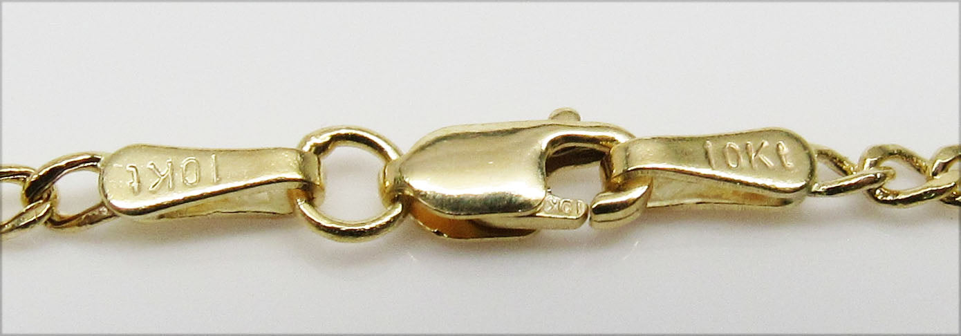 Cuban Chain Necklace in 10K Real Gold-Hollow image 1