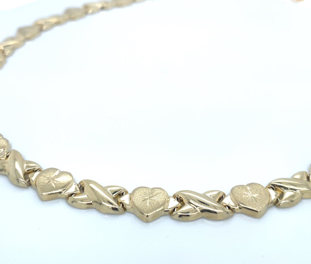 Women's XO Hugs and Kisses Necklace in 14K Real Gold image 2