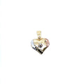 Diamond Cut Heart Pendant In 14K Real Gold image 0